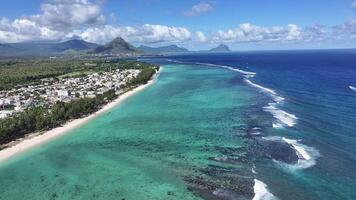 Beautiful Flic en Flac Beach at Port Louis in Mauritius Island Mauritius.. Famous Background. video
