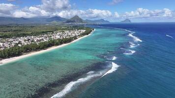 High Angle of Flic en Flac at Port Louis Mauritius Island in Mauritius . Famous Background. video