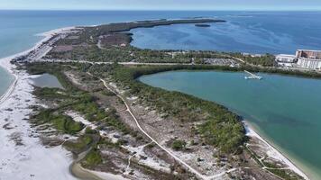 High Angle of Honeymoon Island State Park at Clearwater Florida in United States. Stunning Scene. video