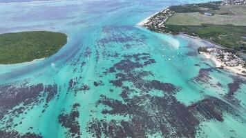Stunning Blue Bay in Port Louis Mauritius Island in Mauritius. Famous Landscape. video