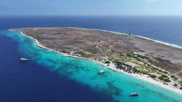 Famous Klein Curacao at Willemstad Netherlands in Curacao.. Stunning Scene. video