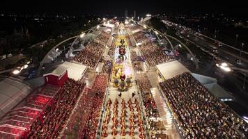 Aerial View of Samba Parade at Sao Paulo Sao Paulo in Brazil.. Beautiful Background. video