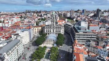 Outside City Hall at Porto District of Porto in Portugal. Awesome Scenery. video