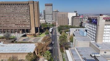 Above view of Johannesburg Skyline in Johannesburg Gauteng in South Africa.. Famous Background. video