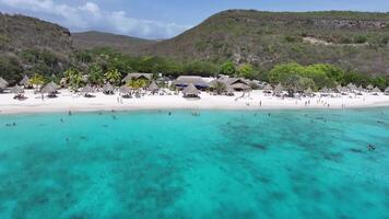 Landmark Cas Abao Beach in Willemstad Netherlands Curacao.. Stunning Scene. video