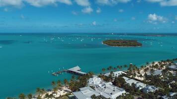 High Angle of Caribbean Beach in Key West Florida in United States.. Famous Background. video