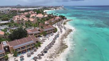 Incredible Aruba Skyline at Oranjestad in Caribbean Netherlands Aruba.. Scenic Scene. video