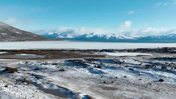 Incredible Snowfall in El Calafate Santa Cruz in Argentina.. Scenic Background. video