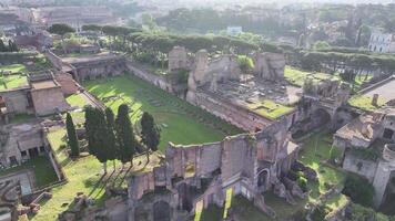 High Angle of archaeological park in Rome Lazio in Italy.. Awesome Cinematic. video