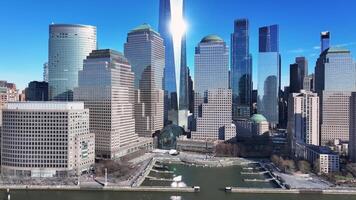 Incredible New York Skyline at Manhattan in New York United States . Famous Scene. video