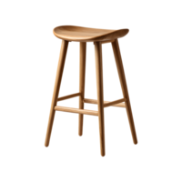 Modern Wooden Bar Stool Light Oak Finish Contemporary Design Home Furniture Kitchen Counter Height png