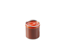 A can of tomatoes, 3D rendered on a transparent background png