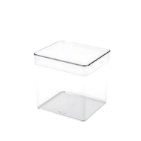 Clear Plastic Square Container with Lid png