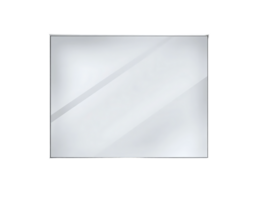 A clear rectangular mirror with a reflective surface. png