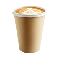 a paper cup of coffee on a transparent background png
