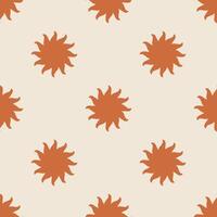 Boho print with sun. Seamless pattern. Background design. Repeating print vector