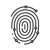 Digital Fingerprint. Abstract Tech Identity. vector