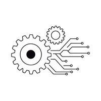 The Mechanics of Technology. Automation Technology. Integrated Systems. vector