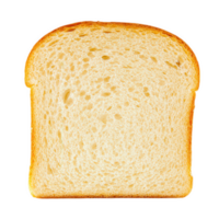 A single, isolated slice of fresh bread, ready for toasting and creating a delicious meal. png