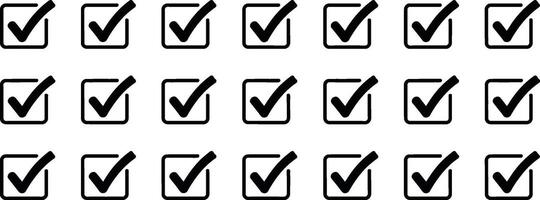 a large number of check marks on a white background vector