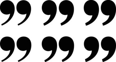 Black quote marks arranged in a pattern on a white background for text and design elements vector