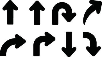 a set of arrows pointing in different directions vector