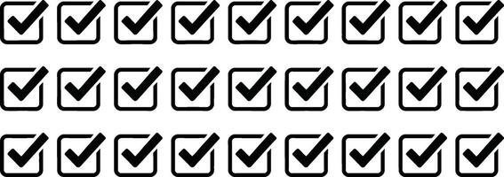 a set of check marks on a white background vector
