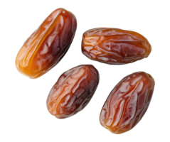Top view of fresh dates isolated on transparent background png