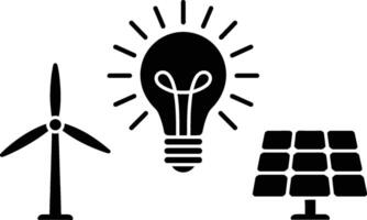 Sustainable energy sources depicted with a lightbulb symbolizing clean energy generation vector