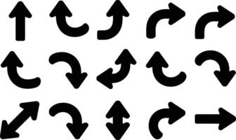 a set of black arrows pointing in different directions vector