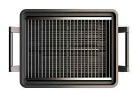Top view of empty barbecue grill isolated on transparent background png