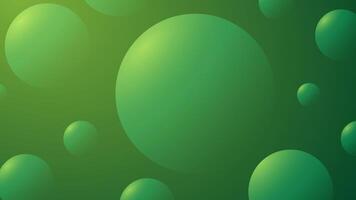 Green gradient abstract background with circle ornaments vector