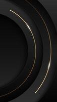 Black gradient half circle background vector