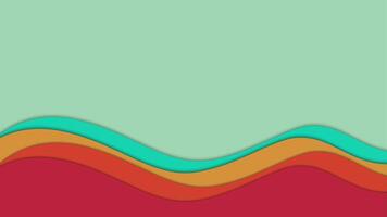 Creative abstract background with wavy color pieces vector
