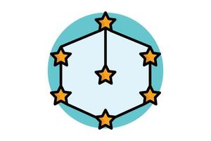 Connection icon. colored outline icon style. icon related to branding. business elements illustration vector