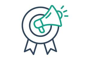 Promotion icon. line icon style. icon related to branding. business elements illustration vector