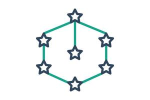 Connection icon. line icon style. icon related to branding. business elements illustration vector