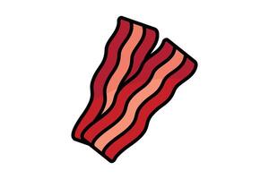 Bacon icon. colored outline icon style. icon related to meat. food elements illustration vector