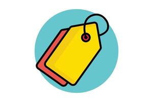Tag icon. colored outline icon style. icon related to branding. business elements illustration vector