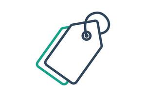 Tag icon. line icon style. icon related to branding. business elements illustration vector