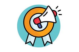 Promotion icon. colored outline icon style. icon related to branding. business elements illustration vector