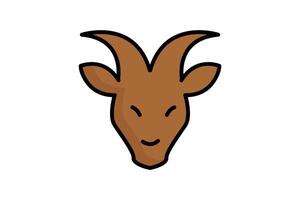 Goat icon. colored outline icon style. icon related to meat. meat elements illustration vector