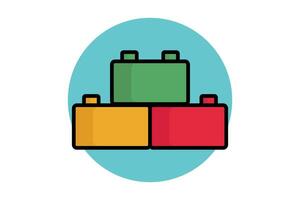Building block icon. colored outline icon style. icon related to brand foundation. business elements illustration vector