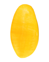 A ripe yellow mango fruit in half or slice isolated with clipping path in file format png