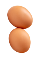 Chicken eggs in stack isolated with clipping path in file format png