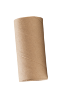 Side view of one tissue paper core or toilet paper tube after used out of paper isolated with clipping path in file format png