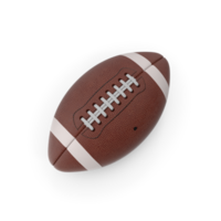 3d rendering of American football isolated on transparent background, png
