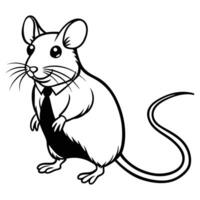 Fancy Mouse On White Background vector