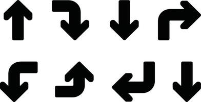 a set of arrows pointing in different directions design vector