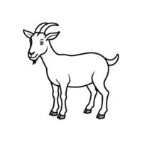 Goat On White Background vector